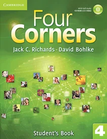 کتاب آموزشی فورکورنرز 4 ویرایش اول Four Corners 4 Student Book and Work book with CD