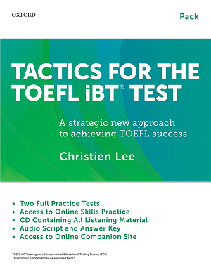 کتاب تاکتیکز فور تافل آی بی تی تست Tactics For The TOEFL IBT Test+Booklet+CD