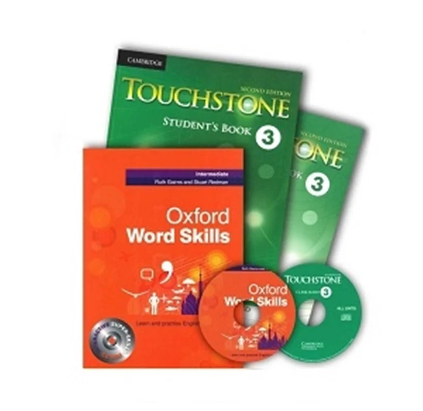 پک تاچ استون 3 و ورد اسکیلز اینترمدیت Touchstone 3+Oxford Word Skills Intermediate
