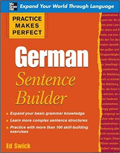 کتاب زبان آلمانی Practice Makes Perfect German Sentence Builder