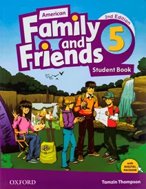 کتاب امریکن فمیلی اند فرندز ویرایش دوم American Family and Friends 2nd 5 S+W+CD وزيری
