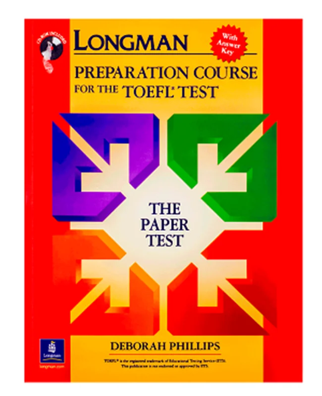 کتاب زبان لانگمن پی بی تی پریپریشن کورس Longman Preparation Course for the TOEFL Test The Paper Tests with CD