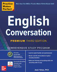 کتاب پرکتیس میکز پرفکت انگلیش کانورسیشن Practice Makes Perfect English Conversation Premium Third Edition سایز وزیری