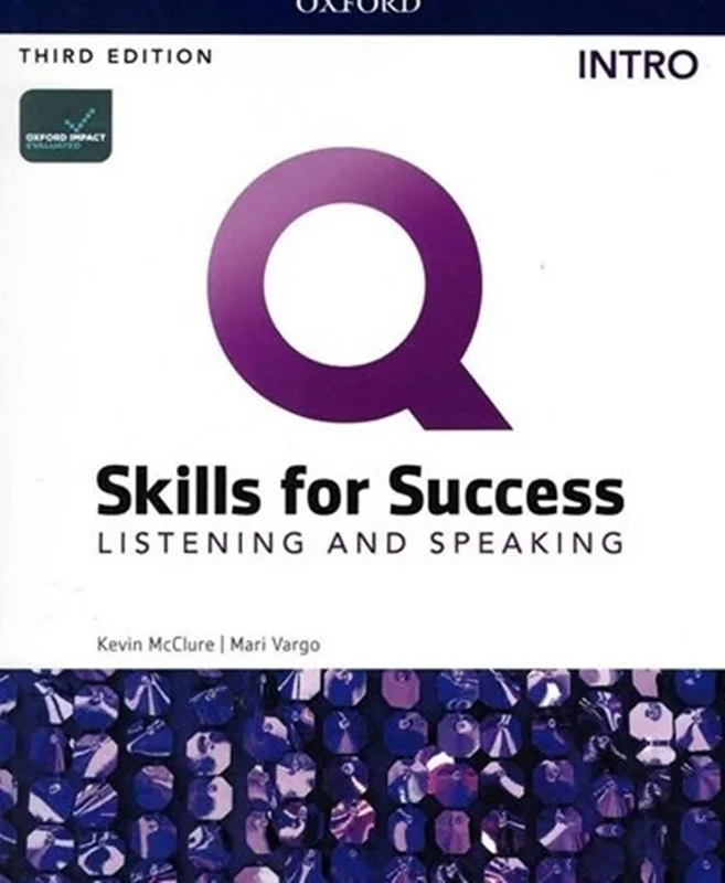 کتاب زبان کیو اسکیلز فور ساکسس Q Skills for Success Intro Listening and Speaking 3rd +DV