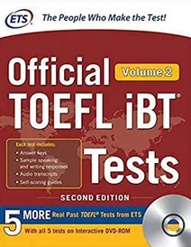 کتاب ای تی اس آفیشیال تافل آی بی تی ETS Official TOEFL iBT Tests 2nd - Volume 2+ DVD