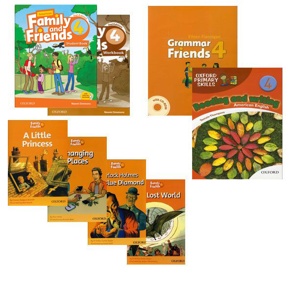 پک کامل امریکن فمیلی اند فرندز 4 (سایز وزیری) American Family and Friends 4 Second Edition